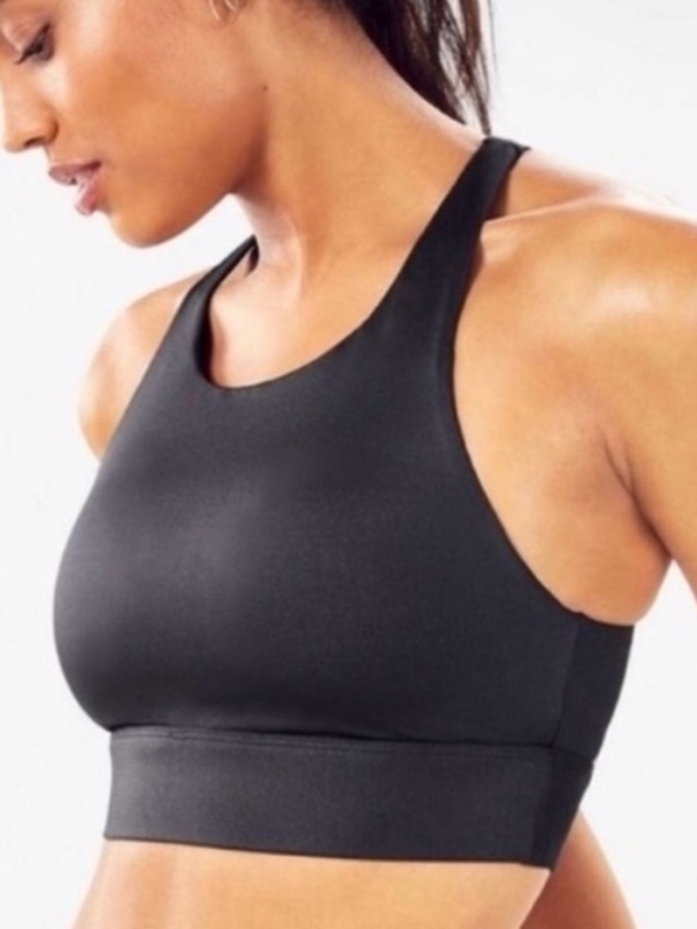 Fabletics black Sports Bra Ella shine no bounce high impact XL activewear gym
